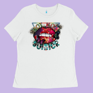 Hot Mom Summer Ladies Tee Designed By Sublimationcraftshop