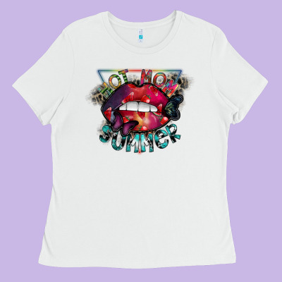 Hot Mom Summer Ladies Tee Designed By Sublimationcraftshop