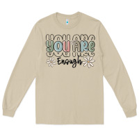 Mushroom you are enough Long Sleeve Tee - MaliasSmallBusiness