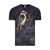 Cloud Black Downy Woodpecker Vintage Tee - LillyAllenDesigns