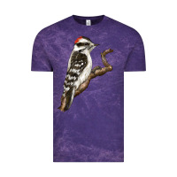 Cloud Purple Downy Woodpecker Vintage Tee - LillyAllenDesigns