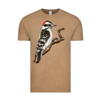 Vintage Coffee Downy Woodpecker Vintage Tee - LillyAllenDesigns