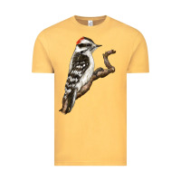 Vintage Mustard Downy Woodpecker Vintage Tee - LillyAllenDesigns