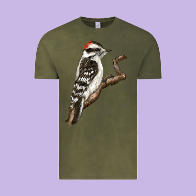 Downy Woodpecker Vintage Tee Designed By Lillyallendesigns