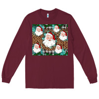 Burgundy santa Long Sleeve Tee - JahusDesignShop