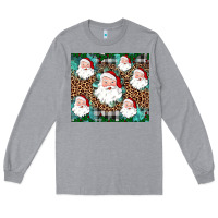 Heather Grey santa Long Sleeve Tee - JahusDesignShop