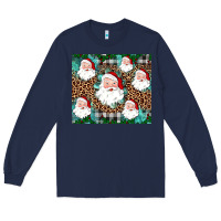 Navy santa Long Sleeve Tee - JahusDesignShop