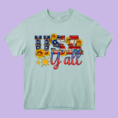 Usa Y All Heavy Core Tee Designed By Hra Design Shop