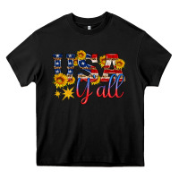 Black usa y all Heavy Core Tee - HRA Design Shop