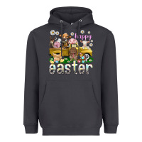 Smoke Happy Easter truck with farm animals Heavyweight Hoodie - NancyCooperArtShop