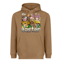 Toasted Coconut Happy Easter truck with farm animals Heavyweight Hoodie - NancyCooperArtShop