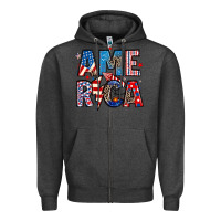 Charcoal Heather america 4th of july Zipper Hoodie - Artiststas