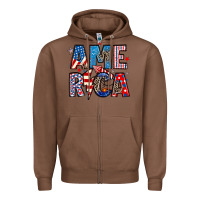 Chestnut america 4th of july Zipper Hoodie - Artiststas