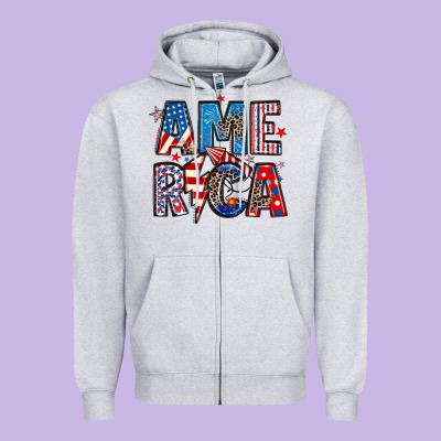America 4th Of July Zipper Hoodie Designed By Artiststas