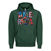 Sports Green america 4th of july Zipper Hoodie - Artiststas