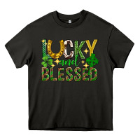 Asphalt Lucky and blessed st. patricks day Heavy Core Tee - Neo Western
