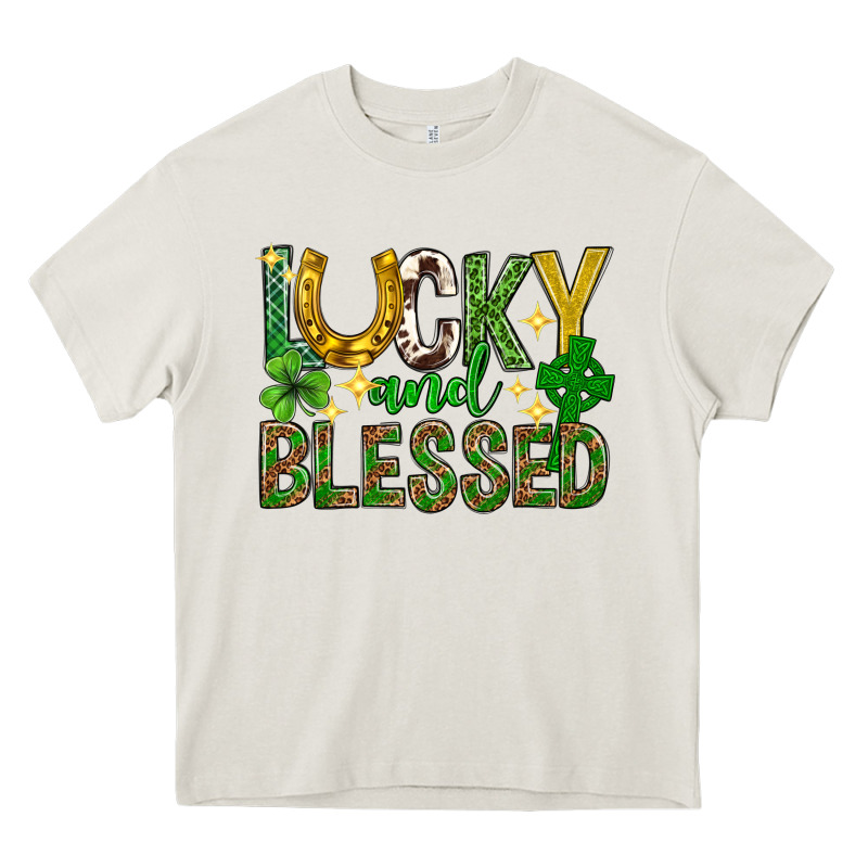 Lucky And Blessed St. Patricks Day Heavy Core Tee by Neo Western | Teevron
