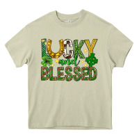 Mossy Lucky and blessed st. patricks day Heavy Core Tee - Neo Western