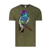 Vintage Olive Rivoli`s Hummingbird Vintage Tee - LillyAllenDesigns