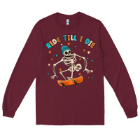 Burgundy ride till i die Long Sleeve Tee - MaliasSmallBusiness