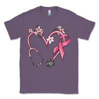 Lavender stethoscope nurse medical breast cancer awareness Classic Tee - MaliasSmallBusiness
