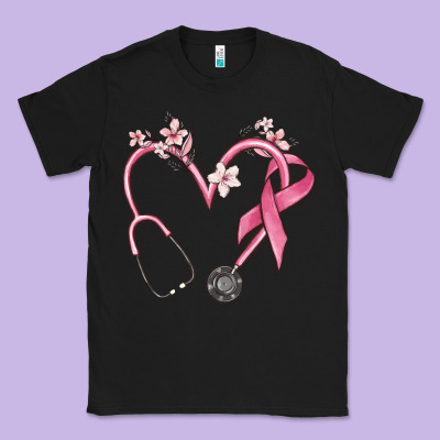 Stethoscope Nurse Medical Breast Cancer Awareness Classic Tee Designed By Maliassmallbusiness