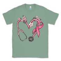 Sage stethoscope nurse medical breast cancer awareness Classic Tee - MaliasSmallBusiness