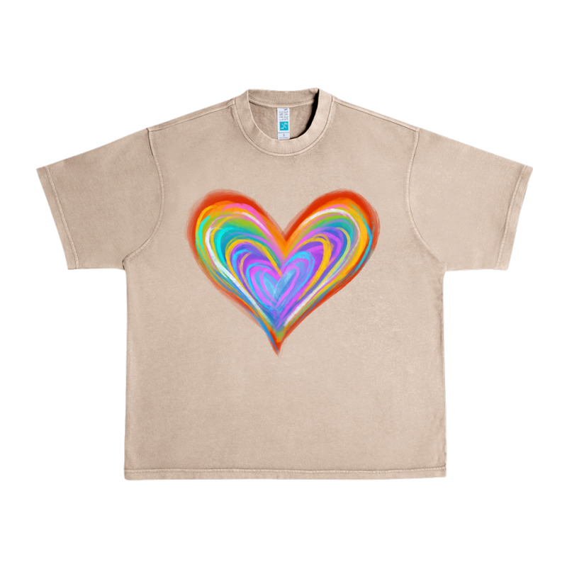 Watercolor Pride Heart Urban Heavy Tee by Jasminsmagicworld | Teevron