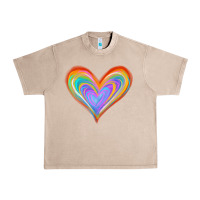 French Oak Watercolor Pride Heart Urban Heavy Tee - Jasminsmagicworld