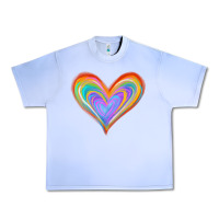 Grape Ice Watercolor Pride Heart Urban Heavy Tee - Jasminsmagicworld