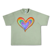 Oil Green Watercolor Pride Heart Urban Heavy Tee - Jasminsmagicworld