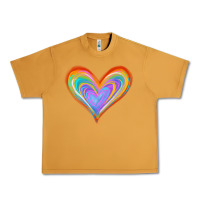 Peanut Butter Watercolor Pride Heart Urban Heavy Tee - Jasminsmagicworld
