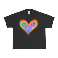 Pigment Black Watercolor Pride Heart Urban Heavy Tee - Jasminsmagicworld