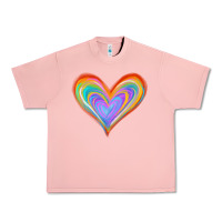 Salmon Watercolor Pride Heart Urban Heavy Tee - Jasminsmagicworld
