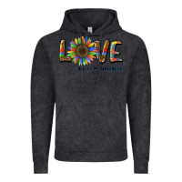 Vintage Black love sunflower autism awareness Vintage Hoodie - BarkalooDesign