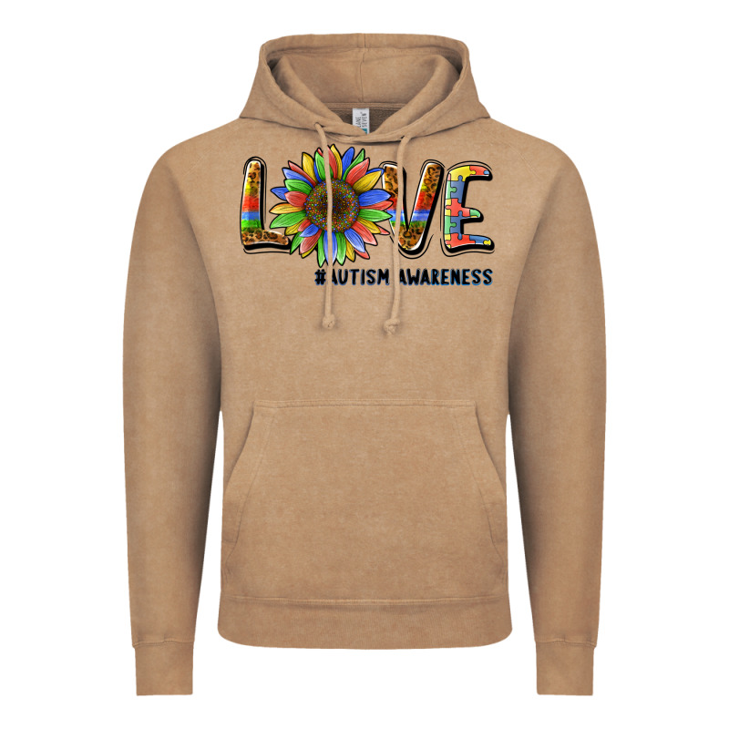 Love Sunflower Autism Awareness Vintage Hoodie by BarkalooDesign | Teevron