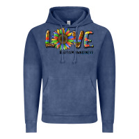 Vintage Denim love sunflower autism awareness Vintage Hoodie - BarkalooDesign