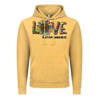 Vintage Mustard love sunflower autism awareness Vintage Hoodie - BarkalooDesign