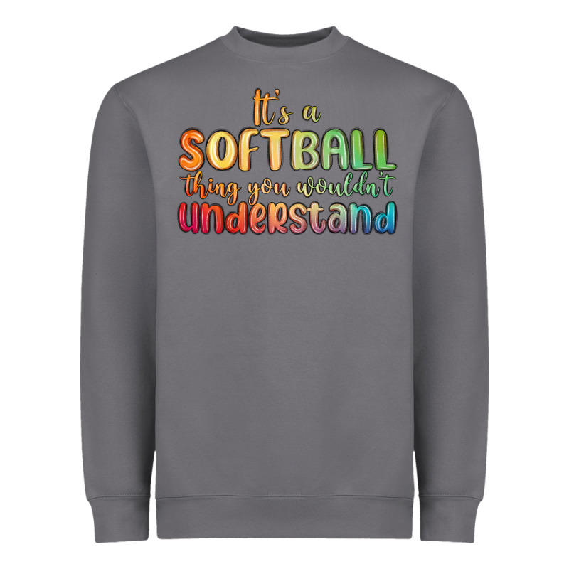 It S A Softball Thing You Wouldn T Understand Heavyweight Sweatshirt by MaliasSmallBusiness | Teevron