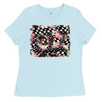 Baby Blue cowhide racing backgraund Ladies Tee - JahusDesignShop