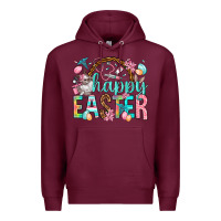Burgundy Happy Easter Nurse Easter Day Premium Hoodie - HowdyJamesFarm