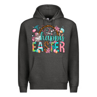 Charcoal Heather Happy Easter Nurse Easter Day Premium Hoodie - HowdyJamesFarm