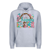 Heather Grey Happy Easter Nurse Easter Day Premium Hoodie - HowdyJamesFarm