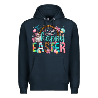 Navy Happy Easter Nurse Easter Day Premium Hoodie - HowdyJamesFarm