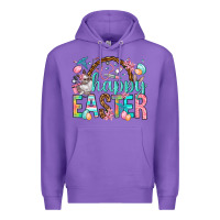 Purple Happy Easter Nurse Easter Day Premium Hoodie - HowdyJamesFarm
