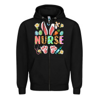 Black easter nurse bunny Zipper Hoodie - Artiststas