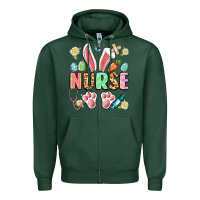 Easter Nurse Bunny Zipper Hoodie | Teevron