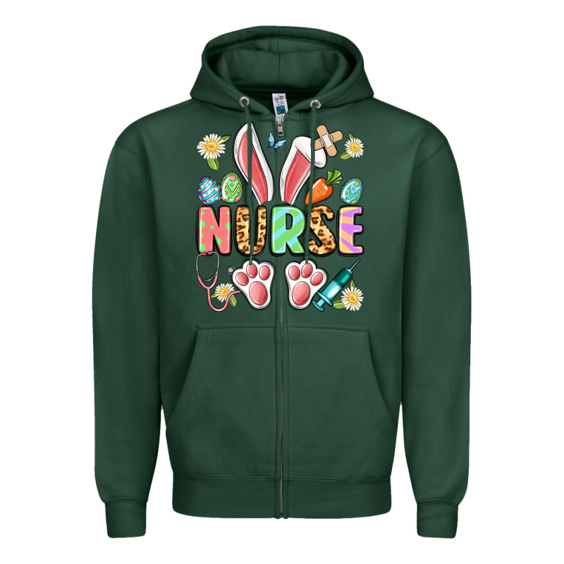 Easter Nurse Bunny Zipper Hoodie by Artiststas | Teevron