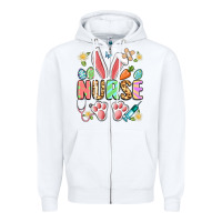 White easter nurse bunny Zipper Hoodie - Artiststas