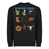 Black so god made a cowboy Heavyweight Sweatshirt - MaliasSmallBusiness
